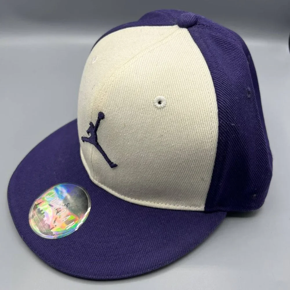 Air Jordan Hat Men 7 White‎ Purple Jumpman Fitted Cap